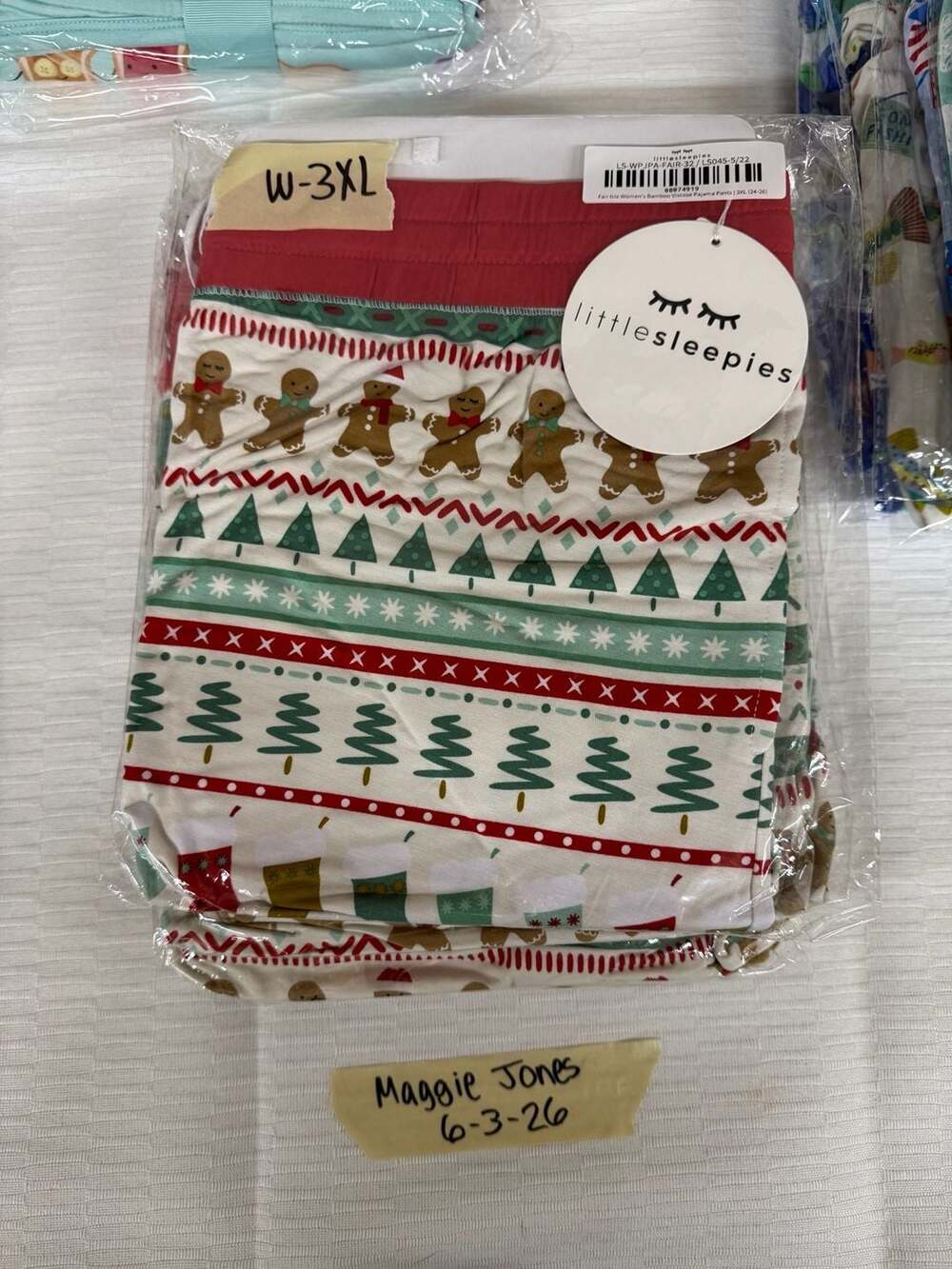Little Sleepies Fair Isle Women's Bamboo Viscose Pajama Pants Size 3XL